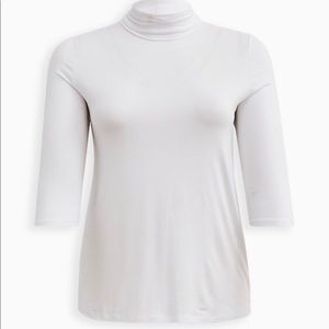 White Torrid Super Soft Turtleneck
